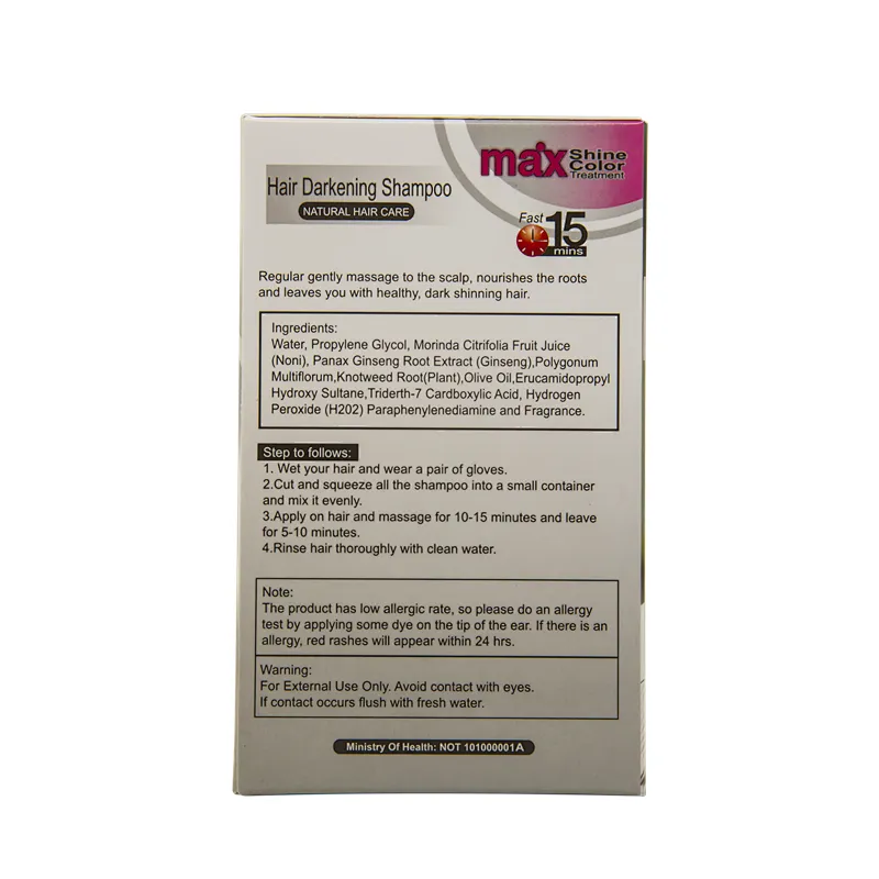 the high technology  and fast of the hair dye shampoo only  use 15mins can get the natural black hair color