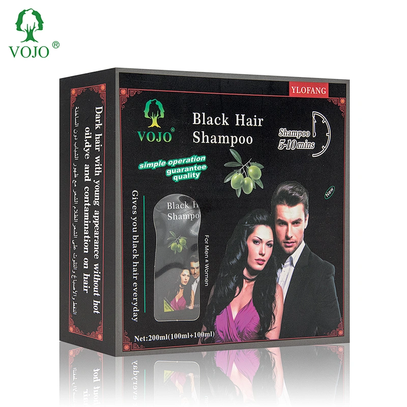 Natural Pure  Extract Hair Dye Shampoo to Keep Hair Young and Permanent color with Olive Noni essence and free of Ammonia