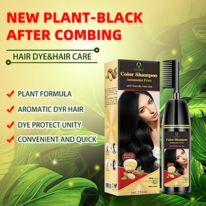 vojo Black Magic Comb One Step Hair Dye Color Comb with Foams 2 in 1 Hair Color shampoo black your hair in 5 minutes no ammonia