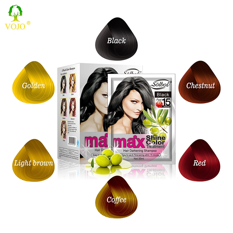 hair coloring shampoo with easy process and beautiful shining color for women and men