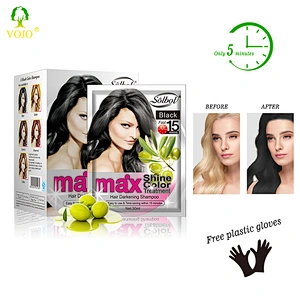 hair coloring shampoo with easy process and beautiful shining color for women and men