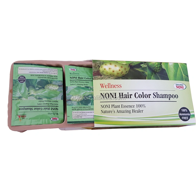 Anti white hair ppd free natural hair color noni black hair color shampoo