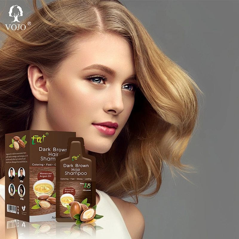 VOJO new product chinese noni hair coloring shampoo  hair dye shampoo for hair black deep black
