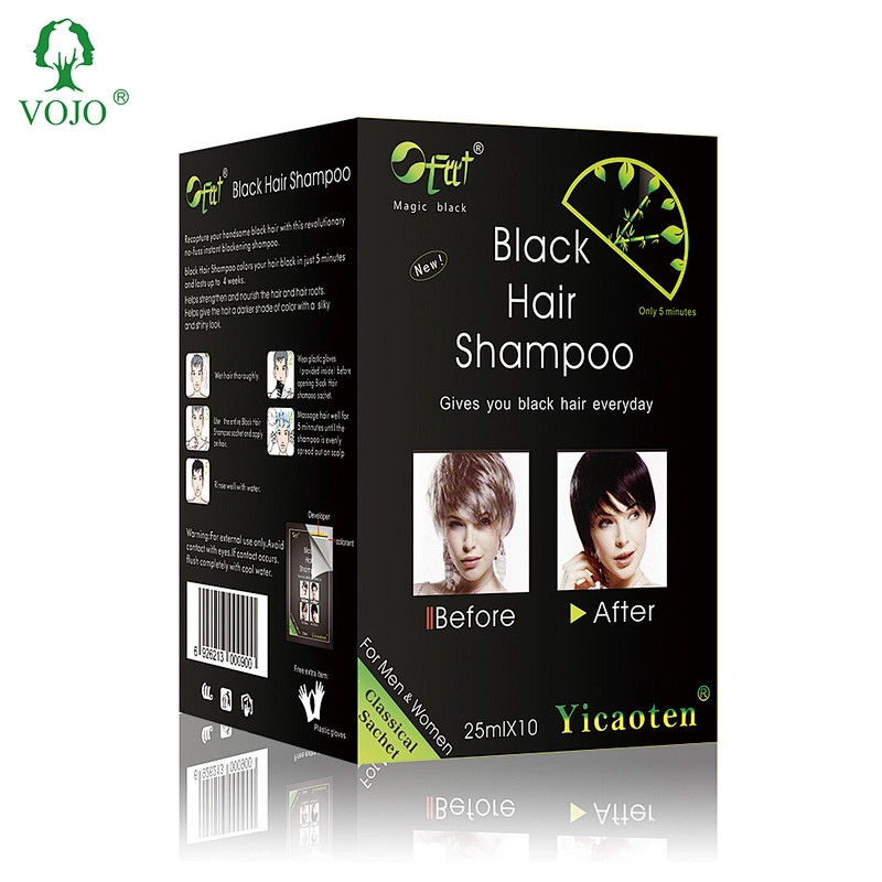 VOJO high quality black hair color shampoo hair dye cream with oem/odm
