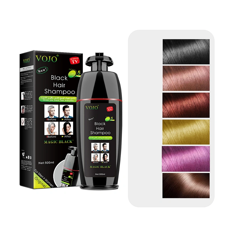 OEM/ODM New hair color natural instant shampoo hotel  form hair color black hair dye shampoo