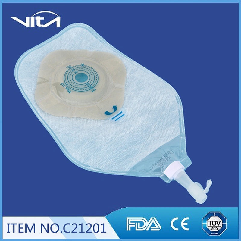 One piece urostomy bag (convex)