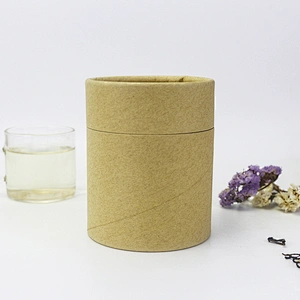 Kraft Paper box tube tea container gift Paper Tea Box
