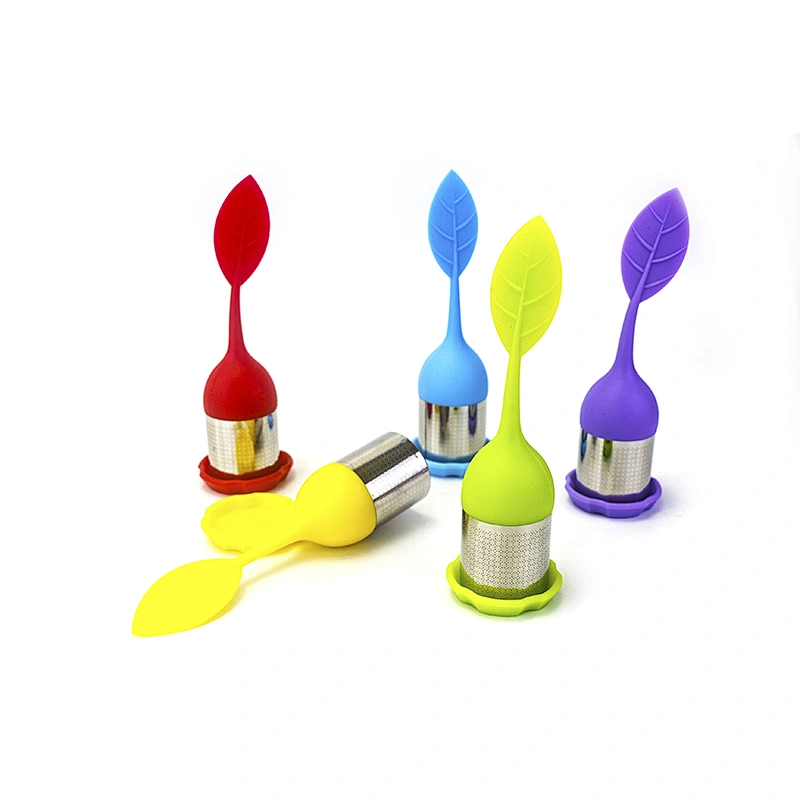 Good quality  leaf shape tea strainer silicone infuser