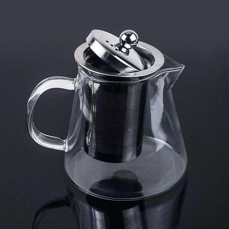750ML Wholesale high borosilicate heat resistant Glass Tea Pot with infuser