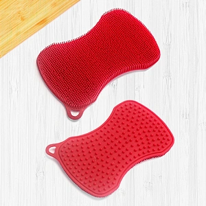 Wholesale Sliconecleaning brush Kitchen Accessories Dishwashing Sponge Kitchenware Brushes Kitchen Tools