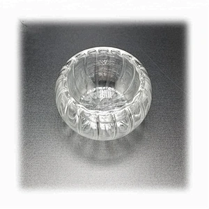 40 ML  heat resistant striated glass tea cup