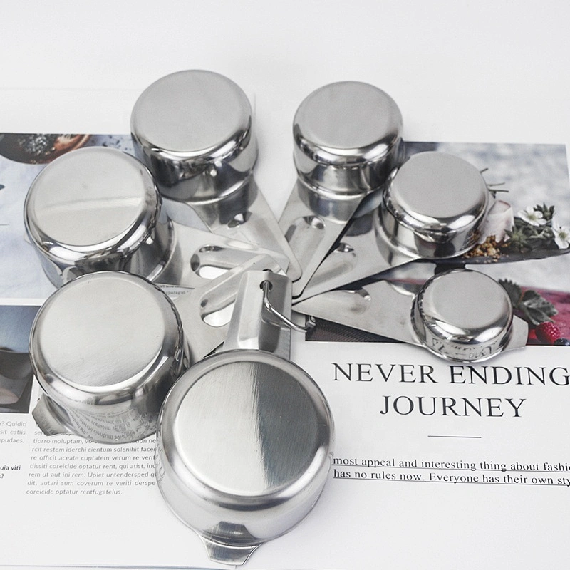 7 pcs stainless steel measuring spoons and cups kitchen metal measuring scoop supplier
