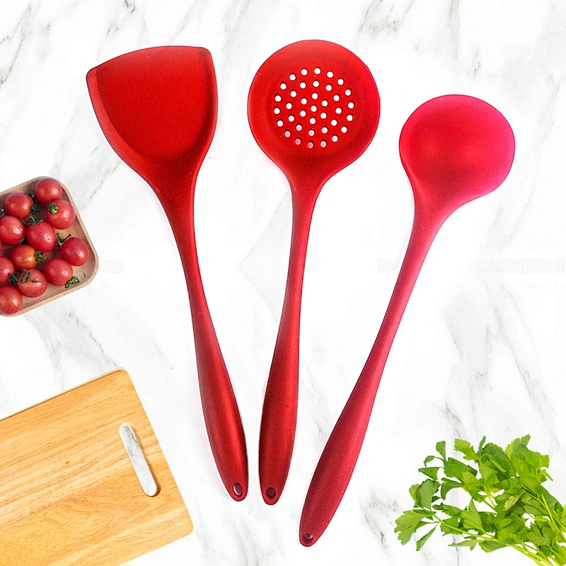Wholesale 3 Pieces Red Slicone Kitchen Cooking Utensils Kitchen Utensils Accessories