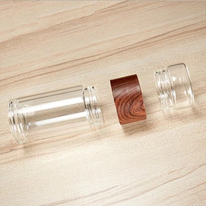 Double Wall Glass Water Bottle Tea Bottle Mug Cup with Tea Infuser