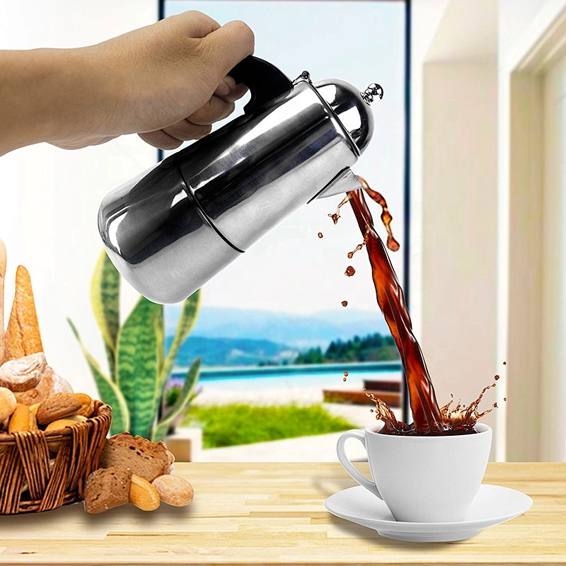 Small 100 ML Espresso coffee maker stainless steel moka coffee pot
