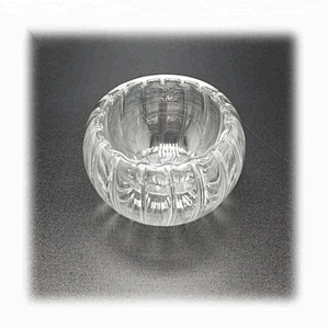 40 ML  heat resistant striated glass tea cup