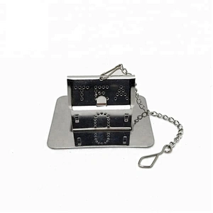 Wholesale stainless steel mini house shape tea infuser tea strainer with chain