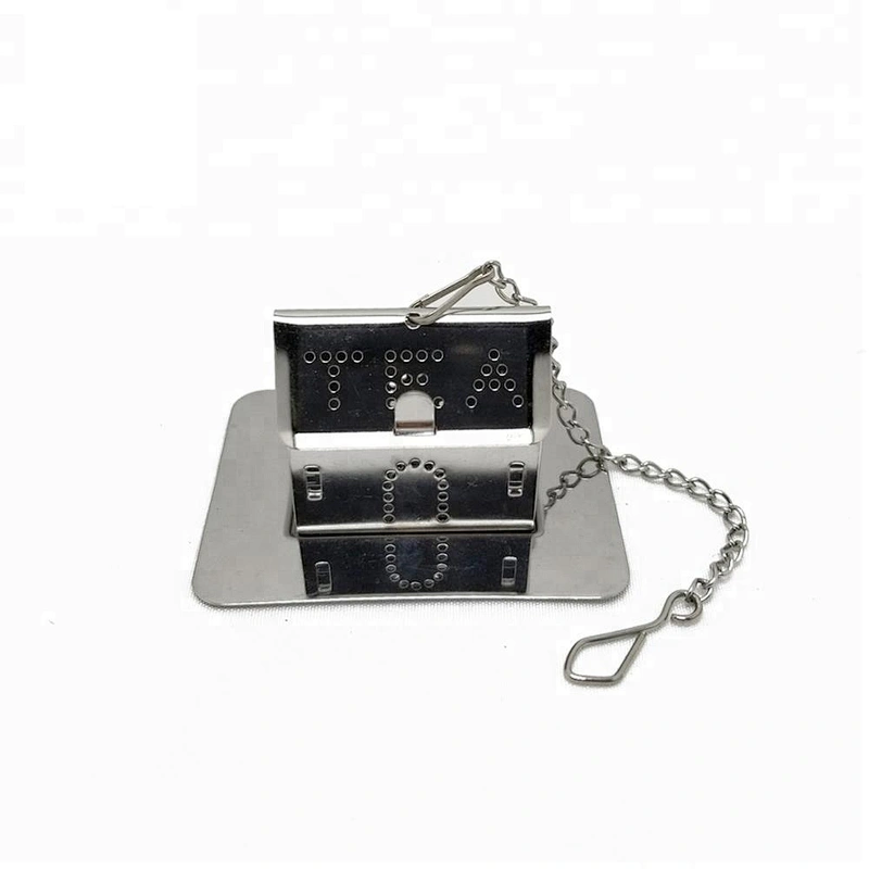 Wholesale stainless steel mini house shape tea infuser tea strainer with chain