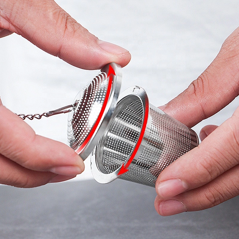 Eco-friendly stainless steel basket tea infuser strainer with different size tea filter tea maker