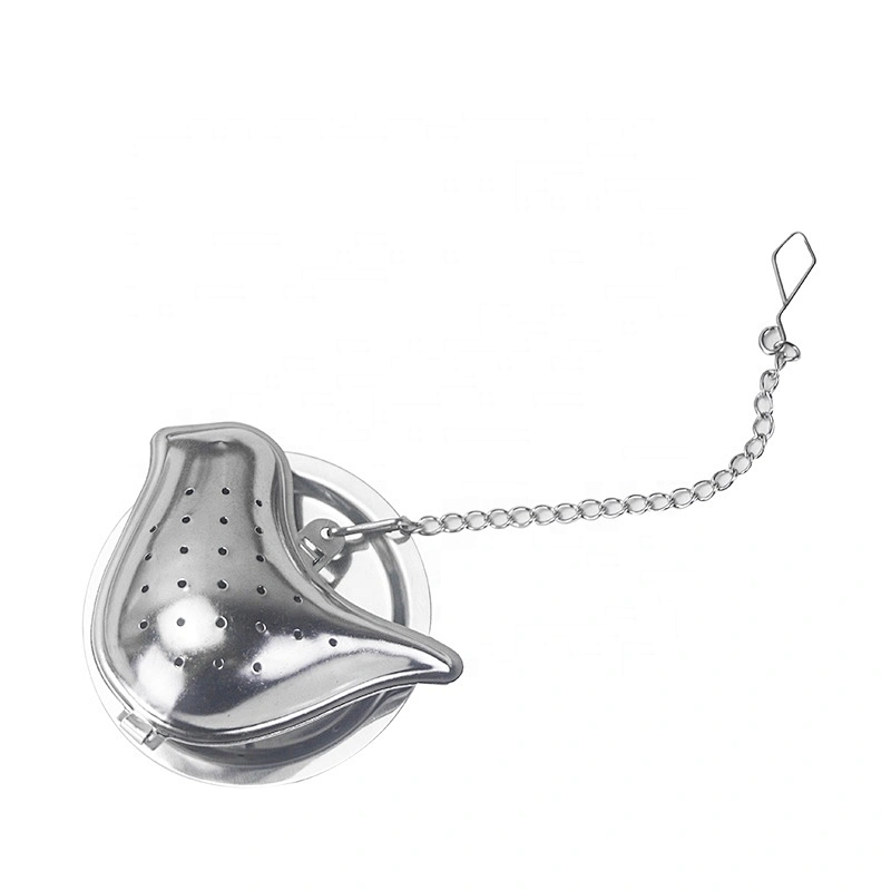High quality stainless steel bird shape tea infuser with chain