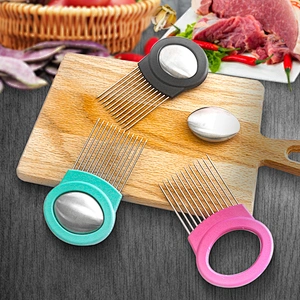 kitchen accessories gadgets tool stainless steel Onion Tomato Lemon Slicer Chopper machine cutter with soap