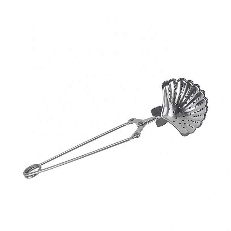 High quality stainless steel shell shape tea infuser with handle