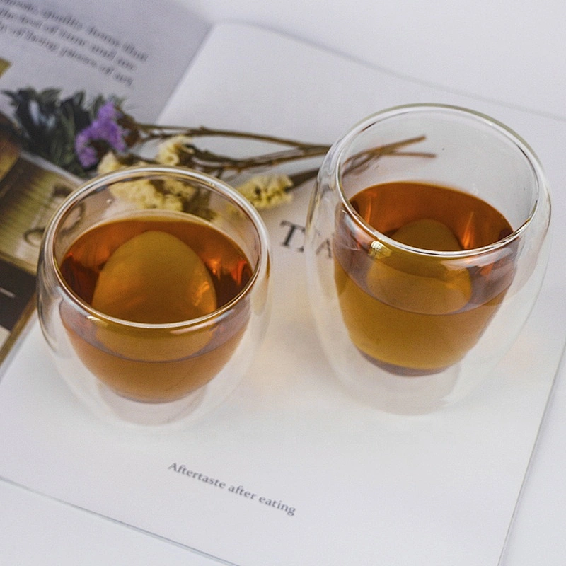 Popular different volume high borosilicate heat resistant glass tea cup mug without handle