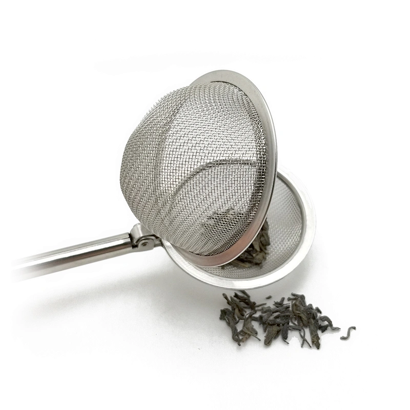 New design stainless steel mesh ball shape tea infuser with handle