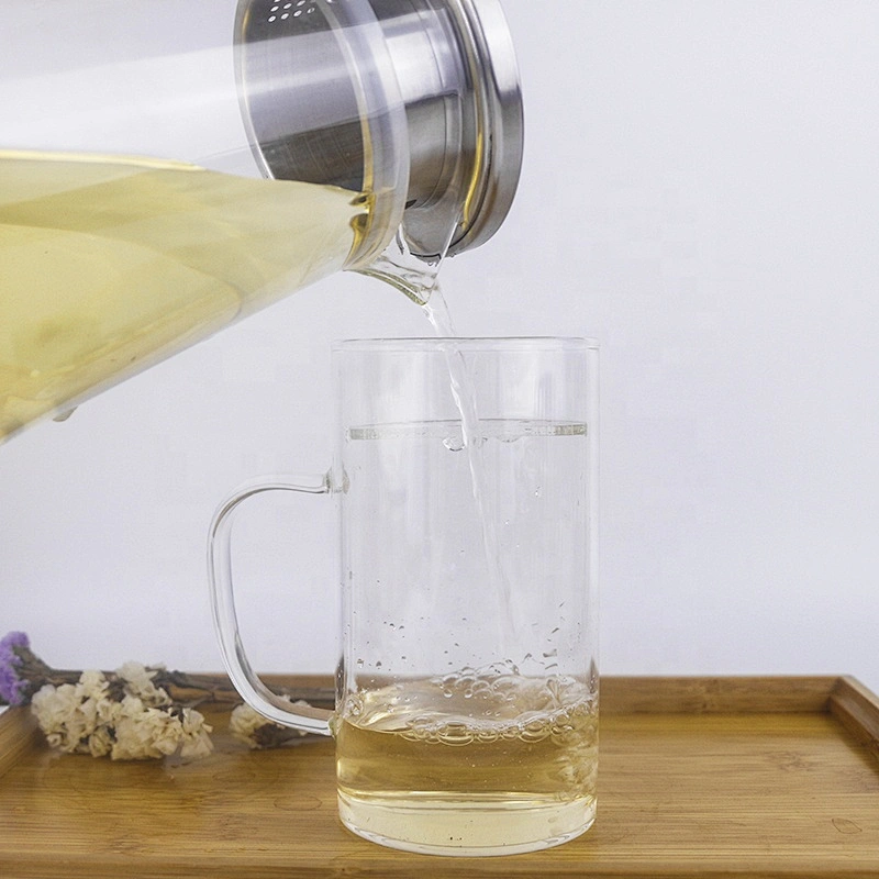 300ML high borosilicate heat resistant glass tea cup mug with glass filter
