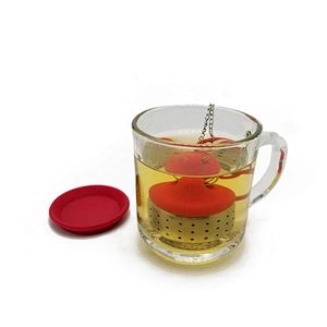 Small gift silicone and stainless steel tea infuser