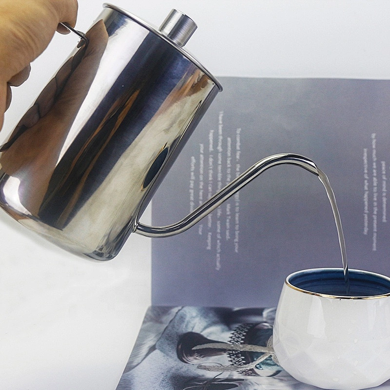 Hot sell 600ML Hand Drip Coffee Pouring Kettle  Stainless Pour Over Gooseneck Tea and coffee pot