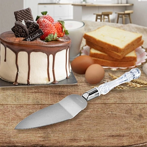 Pizza Shovel cutter stainless steel crystal handle Wedding Cake Knife and Server kitchen gadgets pastry cutter