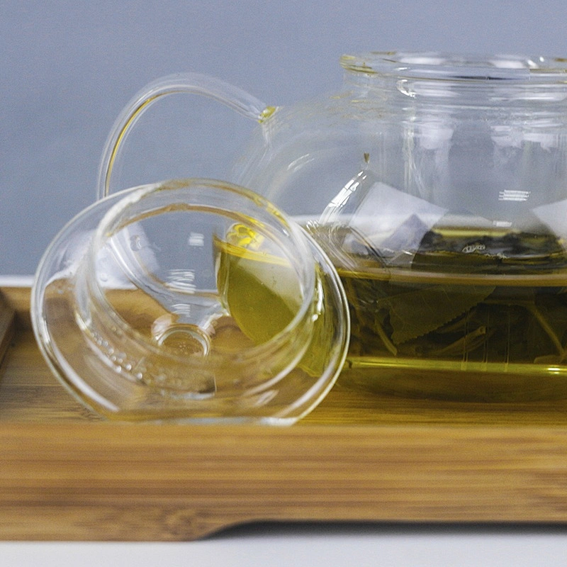 Factory price high borosilicate heat resistant glass teapot tea maker with glass infuser