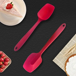 silicone spatula Non-Stick Heat Resistant set pastry baking tools  red kitchen utensils