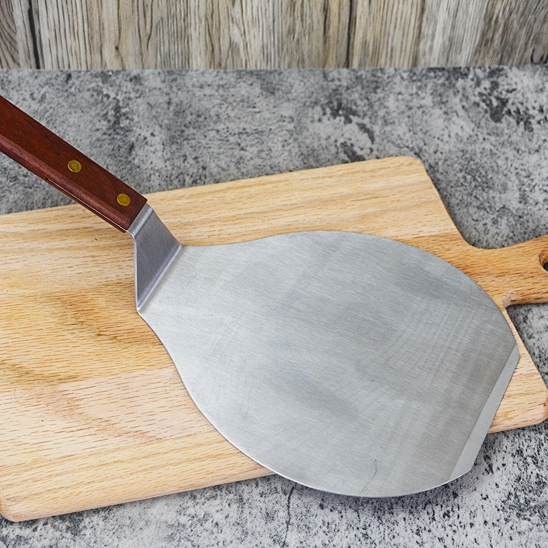 Pizza Shovel stainless steel with wood handle cutter