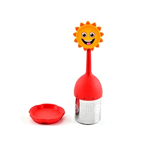 Food grade Sun with smile silicone tea infuser