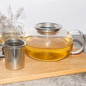 high borosilicate teapot heat resistant glass tea pot with with Removable Infuser Tea Maker Transparent