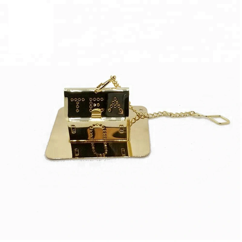 Wholesale stainless steel gold plating mini house shape tea infuser tea ball with chain