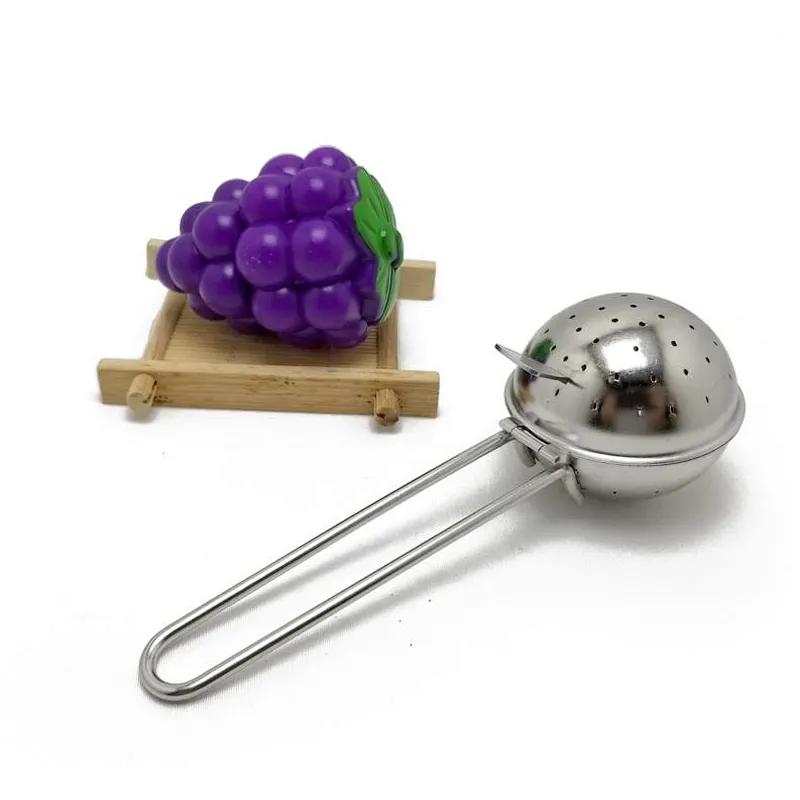Food grade stainless steel ball shape tea infuser with short handle