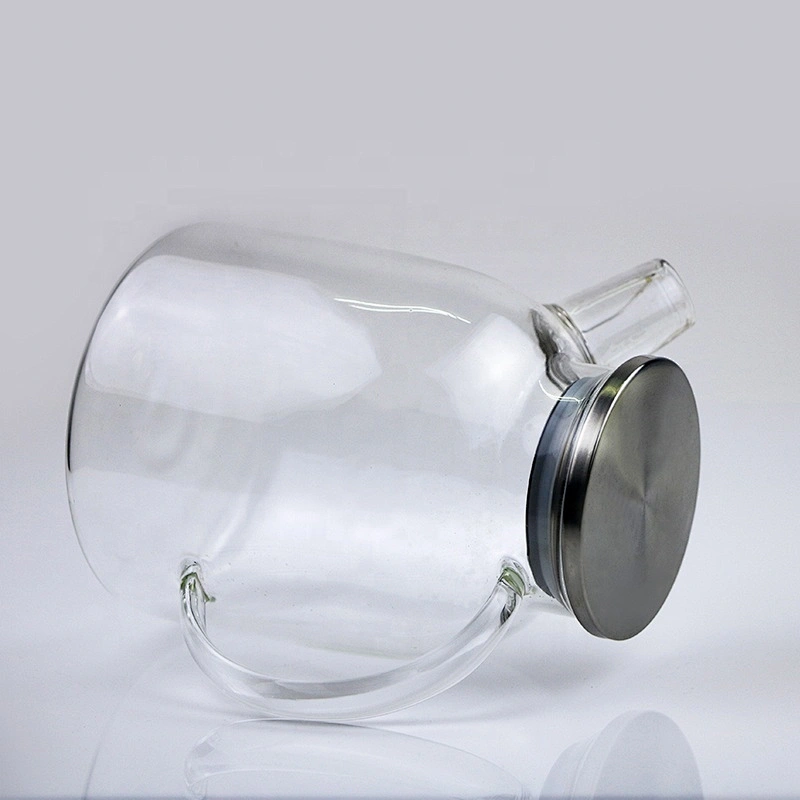 1000ML high quality high borosilicate tea pot heat resistant transparent coffee water glass jar with lid