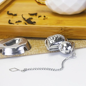 Hot selling stainless steel duck shape tea infuser tea strainer with chain