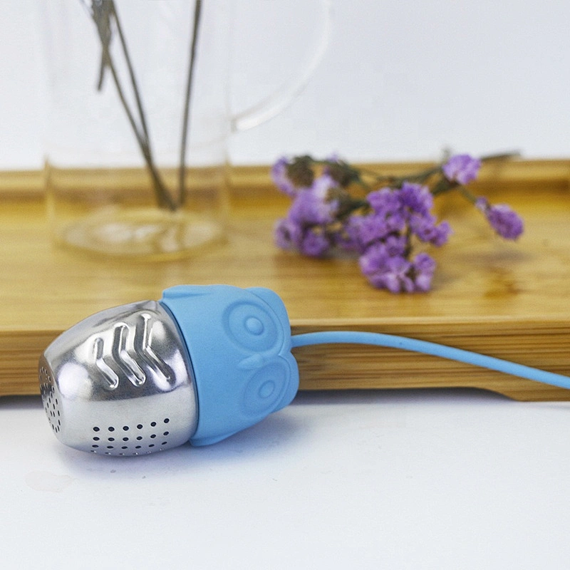 Cute Tea Infuser silicone Owl Shape Loose Tea Strainer tea filter