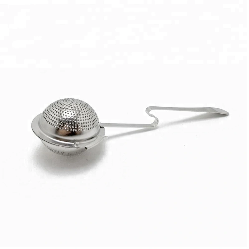 Food grade stainless steel tea strainer ball shape tea infuser with long handle