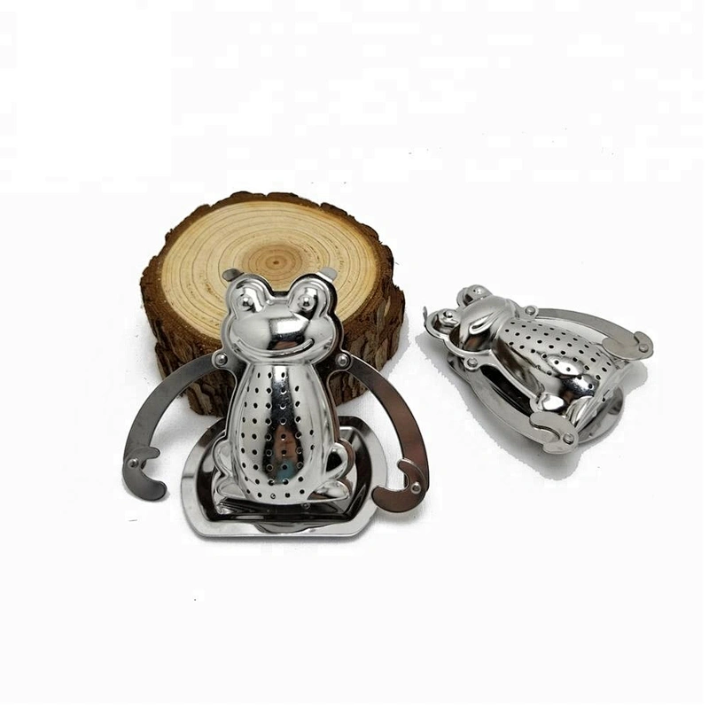 Hot selling stainless steel cute frog shape tea infuser