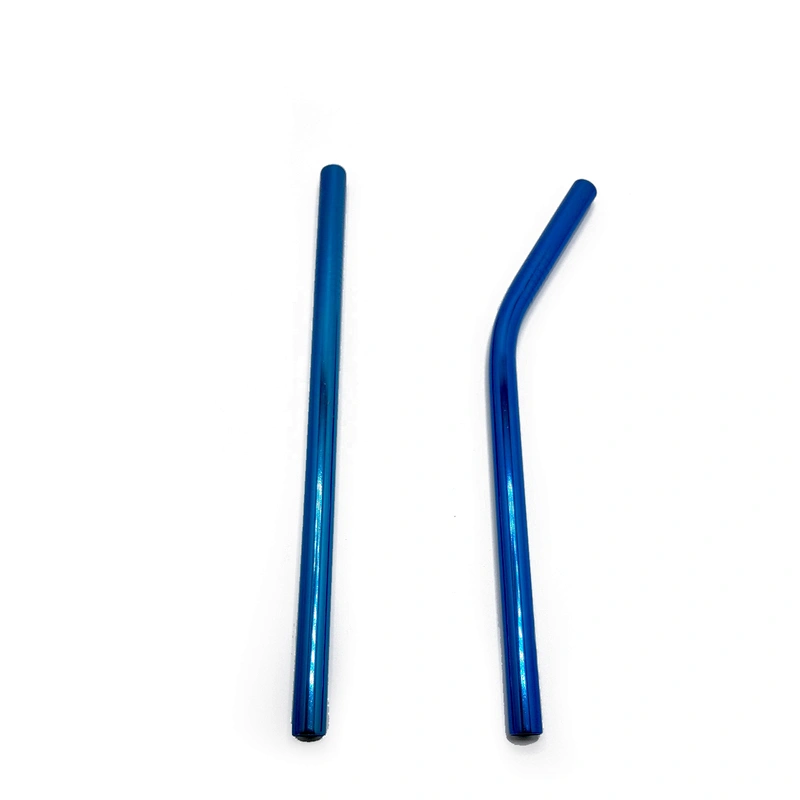 Colorful reusable stainless steel 12*265mm drinking straw