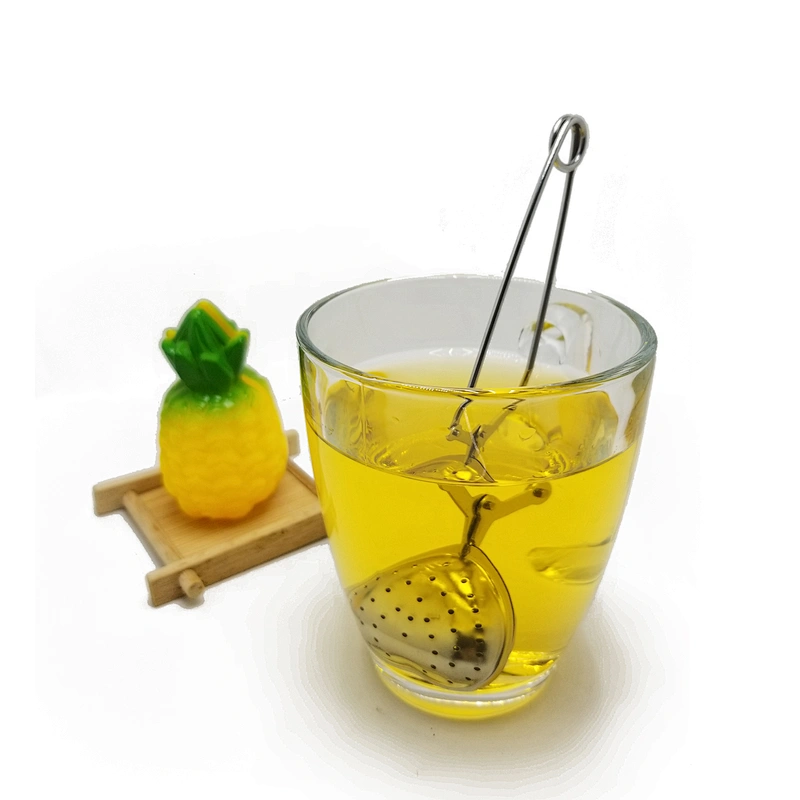 Hot selling stainless steel heart shape tea infuser with clamping handle
