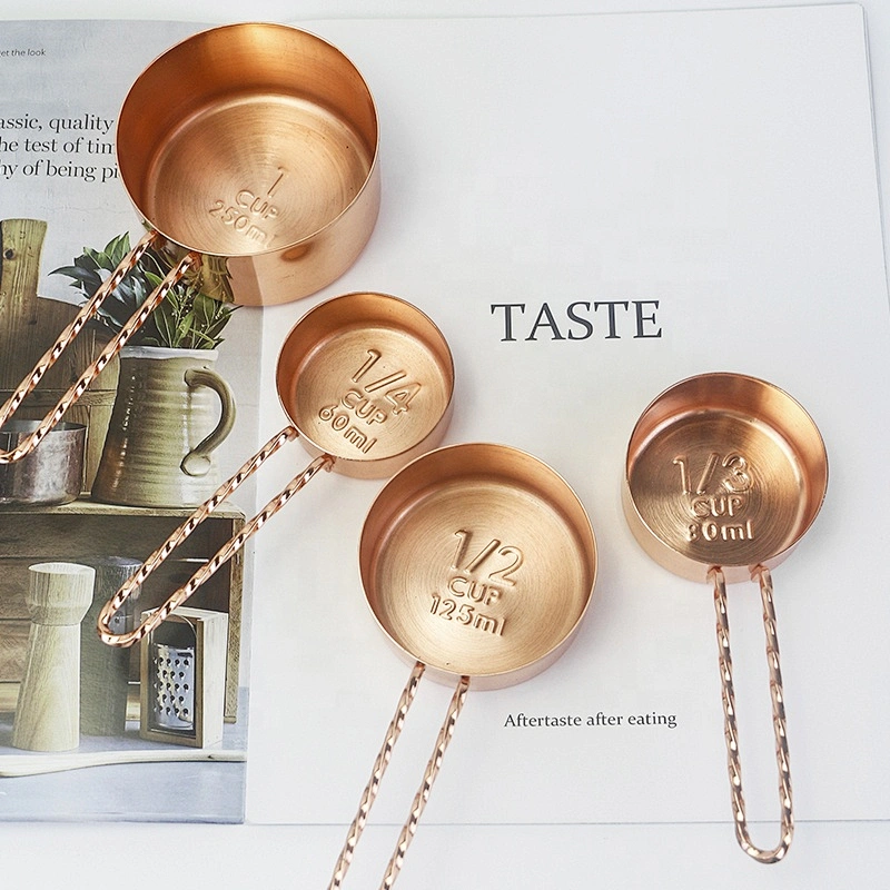 Gold smart measuring cup stainless measuring cups and spoons stainless steel measuring scoop