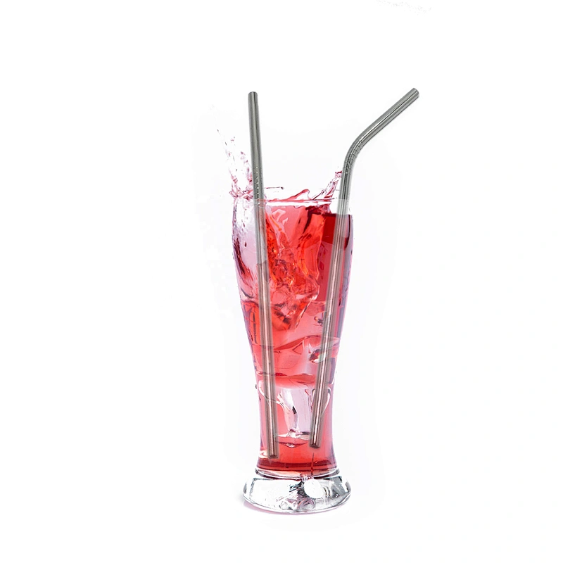 Environmental high quality reusable stainless steel 6*241mm drinking straw