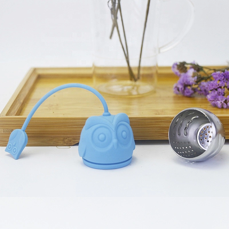 Cute Tea Infuser silicone Owl Shape Loose Tea Strainer tea filter