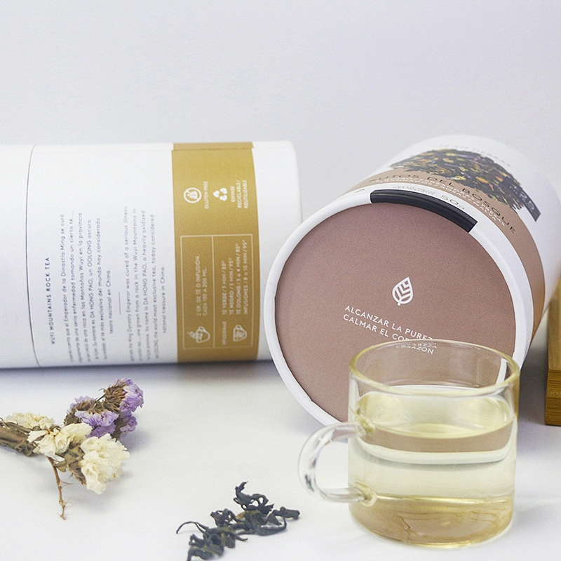 Round Gift Packaging Cardboard box tube tea container gift Paper Tea Box
